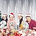 Sumind 4 Packs Photo Booth Backdrops Foil Curtains Metallic Tinsel Backdrop Curtains Door Fringe Curtains for Wedding Birthday Christmas Halloween Disco Party Favour Decorations (Matt Silver)