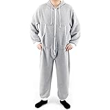 Jormarcos Unisex Onesie Jumpsuit Sportswear Zip Up Adult With Hoodie Pajama