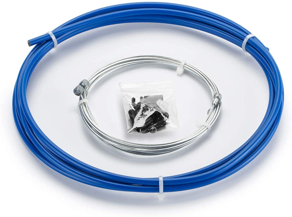 Chooee Universal Bicycle Brake Cable Housing Kit for Mountain Bike or Road Bikes,Standard Blue