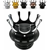 Motorcycle King Crown Gas Cap Fuel Tank Cover Right-hand Thread Reservoir Oil Cap Aluminum for Harley Sportster XL 1200 883 4