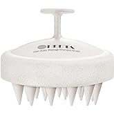 HEETA Scalp Massager Hair Growth Scrubber for Dandruff Removal Hair Care | Silicone Wheat Straw Head Massager, Shampoo Brush Cleansing Exfoliating for All Hair Type, Easy-Grip, Shower Accessories
