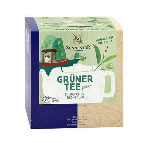 Sonnentor Bio Grüner Tee Bi Lou Pur Kannenbeutel 36g