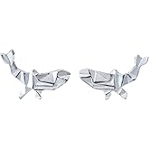 Origami Whale Stud Earrings in Sterling Silver 925
