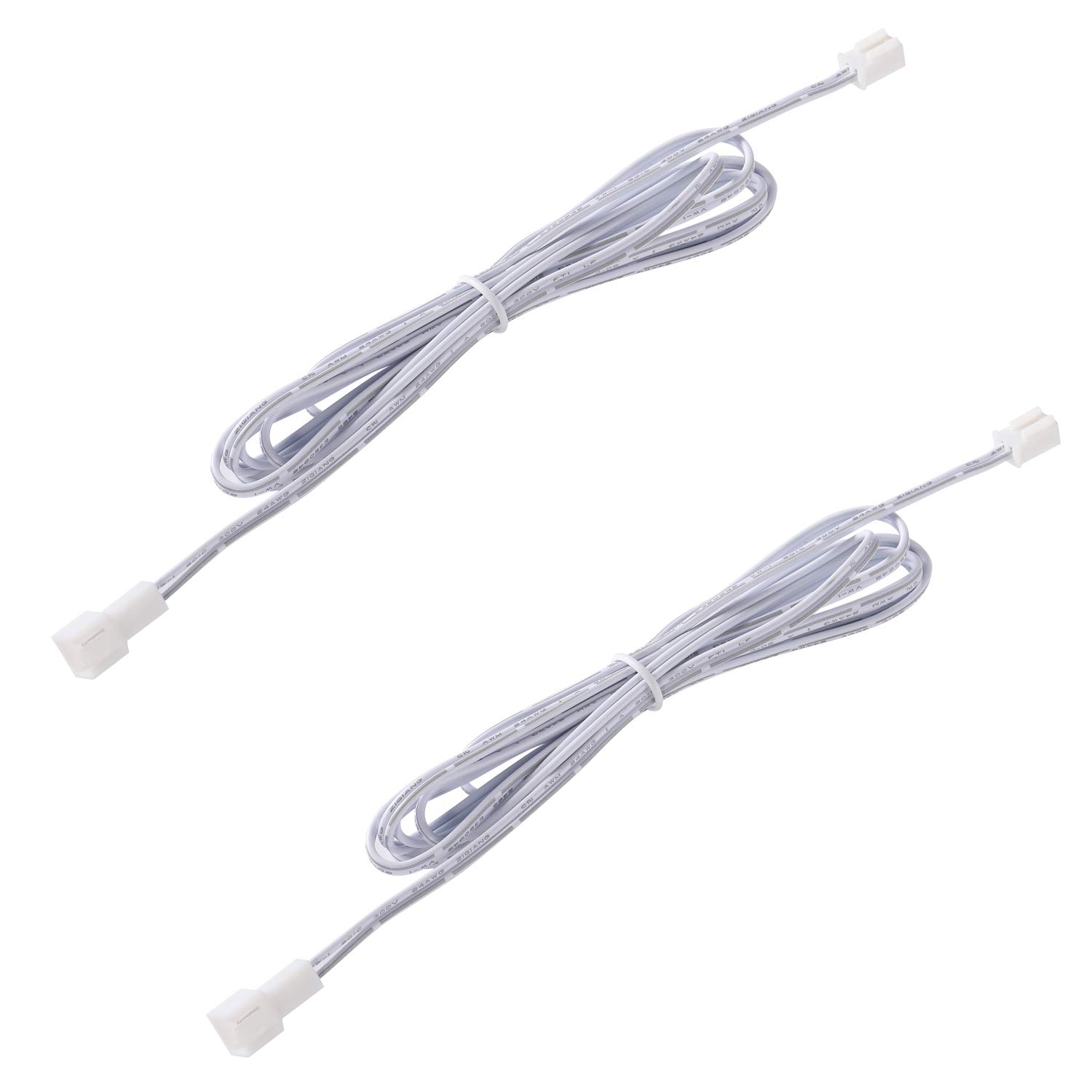 Extension Lead for LABOREDUCER Single Color Under Cabinet Puck Lights & Light Bars, Flexible and Extendable Cable (2pin, 2 pack)
