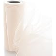 6" Premium Tulle Fabric Roll for Crafts, Wedding, Party Decorations, Gifts - Vanilla Cream 100 Yards