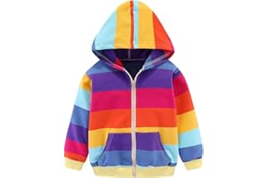 DDSOL Baby Girl Zip-up Jacket Toddler Hoodie Sweatshirt Light Winter Coat Fall Outwear 2t-7t