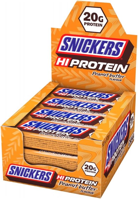 Snickers Hi Protein Peanut Butter Flavour Bar 12 x 57g High Protein Snack