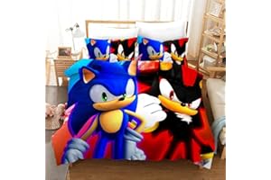 Tyboskp Hedgehog Cartoon Duvet Cover Room Decoration,3D Printing Comfortable and Lightweight Bedding 3 Piece Bed Set 1 Duvet Cover and 2 Pillowcase for Kids Boys and Girls-1-Queen