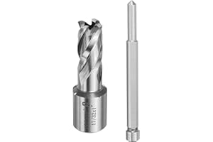 HARFINGTON Annular Cutter 17/32" Cutting Diameter Shank 3/4" with 1" Depth of Locating Pin M2 High-Speed Steel Drill Bit Annular Cutter for Standard Magnetic Drills Machine Tools Mills