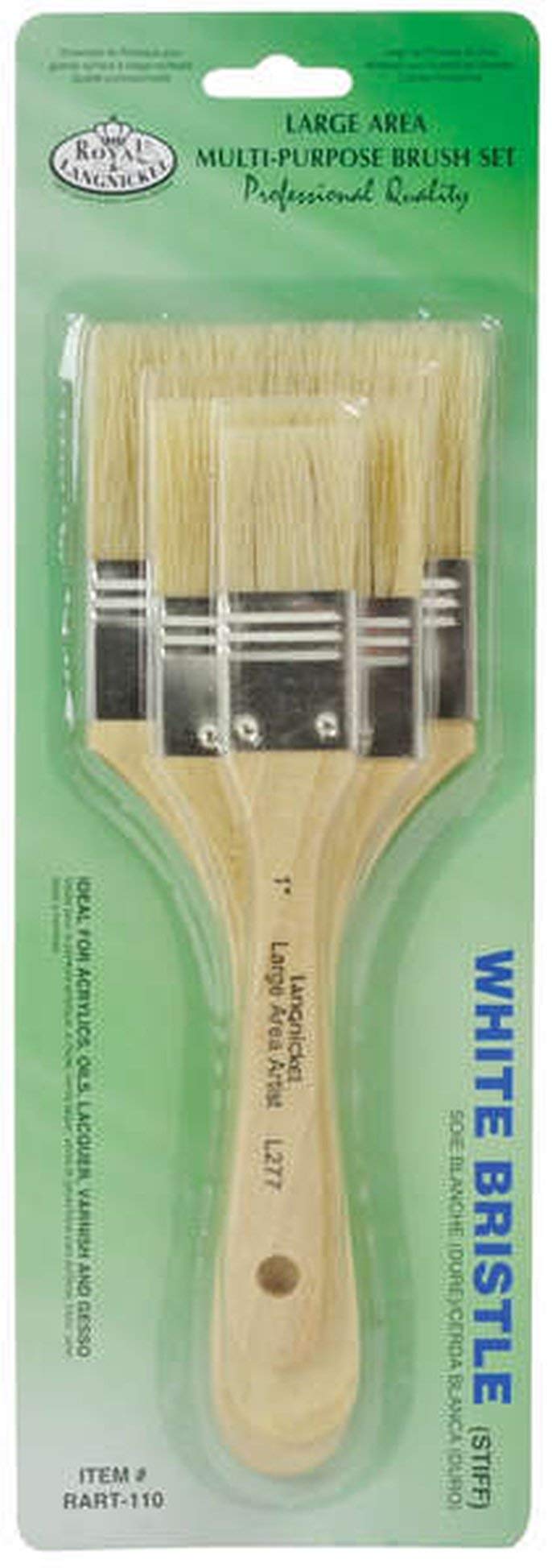 Royal Langnickel Large Area Brush Set - White Bristle 1", 2", & 3"