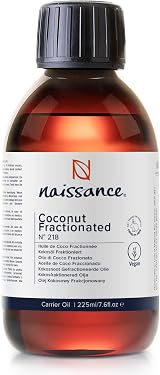 Naissance Liquid Fractionated Coconut Oil 225ml MCT for Skin Hair DIY