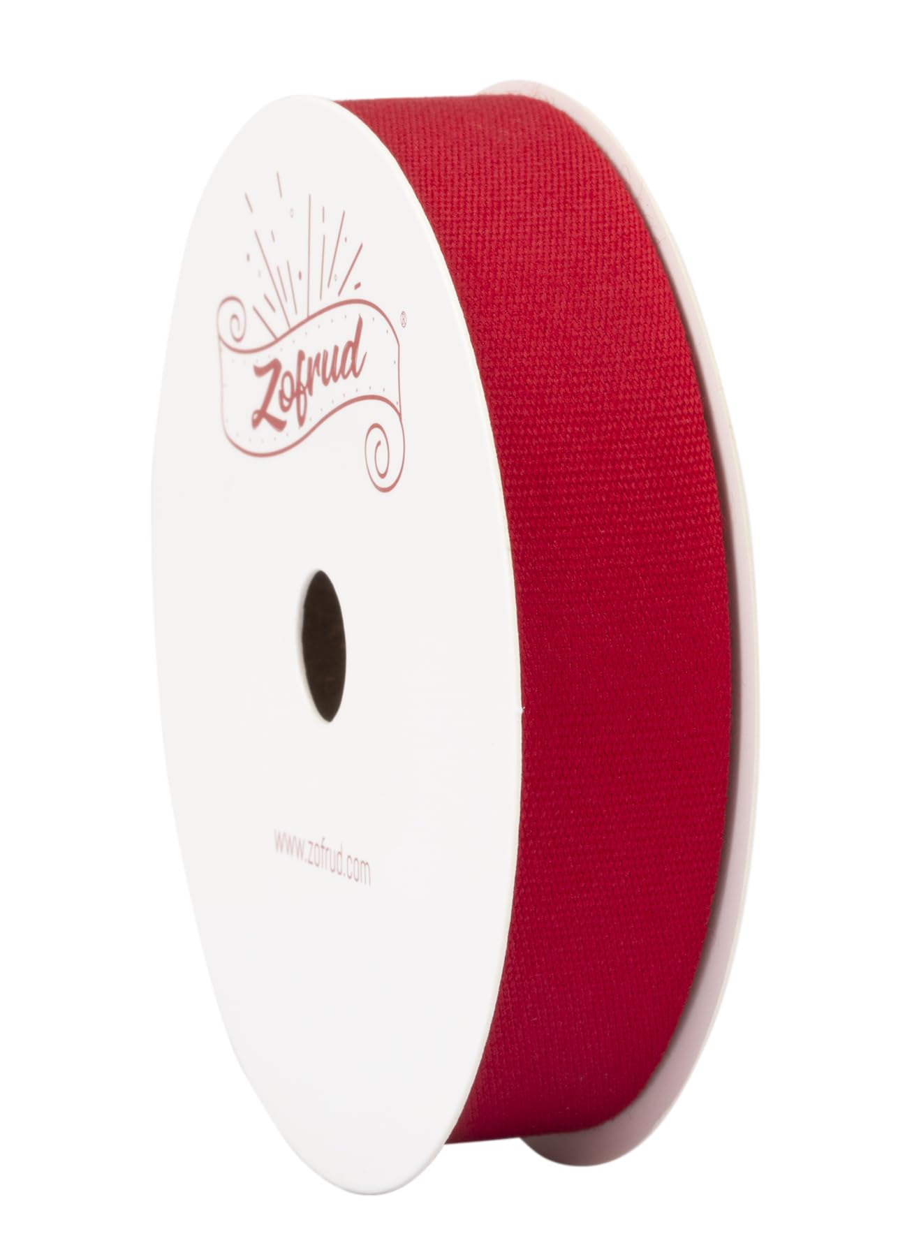 Zofrud Scarlet Cotton Ribbon - 16mm x 9 Meters - Ideal for Gift Wrapping, Sewing, and Crafts — image 1