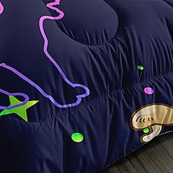 XYNHML Mushroom Kawaii Cat Comforter Set Full Size