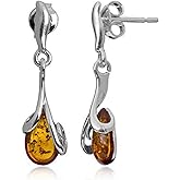 Ian and Valeri Co. Amber Sterling Silver Dangle Drop Earrings