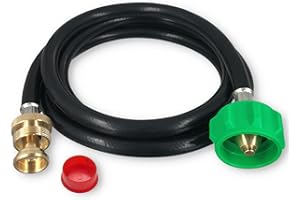 Yigiao 6FT for Weber Adapter Hose for Weber Q Series, for Weber Traveler Grill Accessories, for Weber Q 1000 1200 2000 2200, 1lb to 20lb Propane Adapter, Use with Grills, Stoves, Lanterns, Heaters