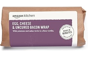 Amazon Kitchen, Egg, Cheese & Uncured Bacon Breakfast Wrap, 8.1 Oz
