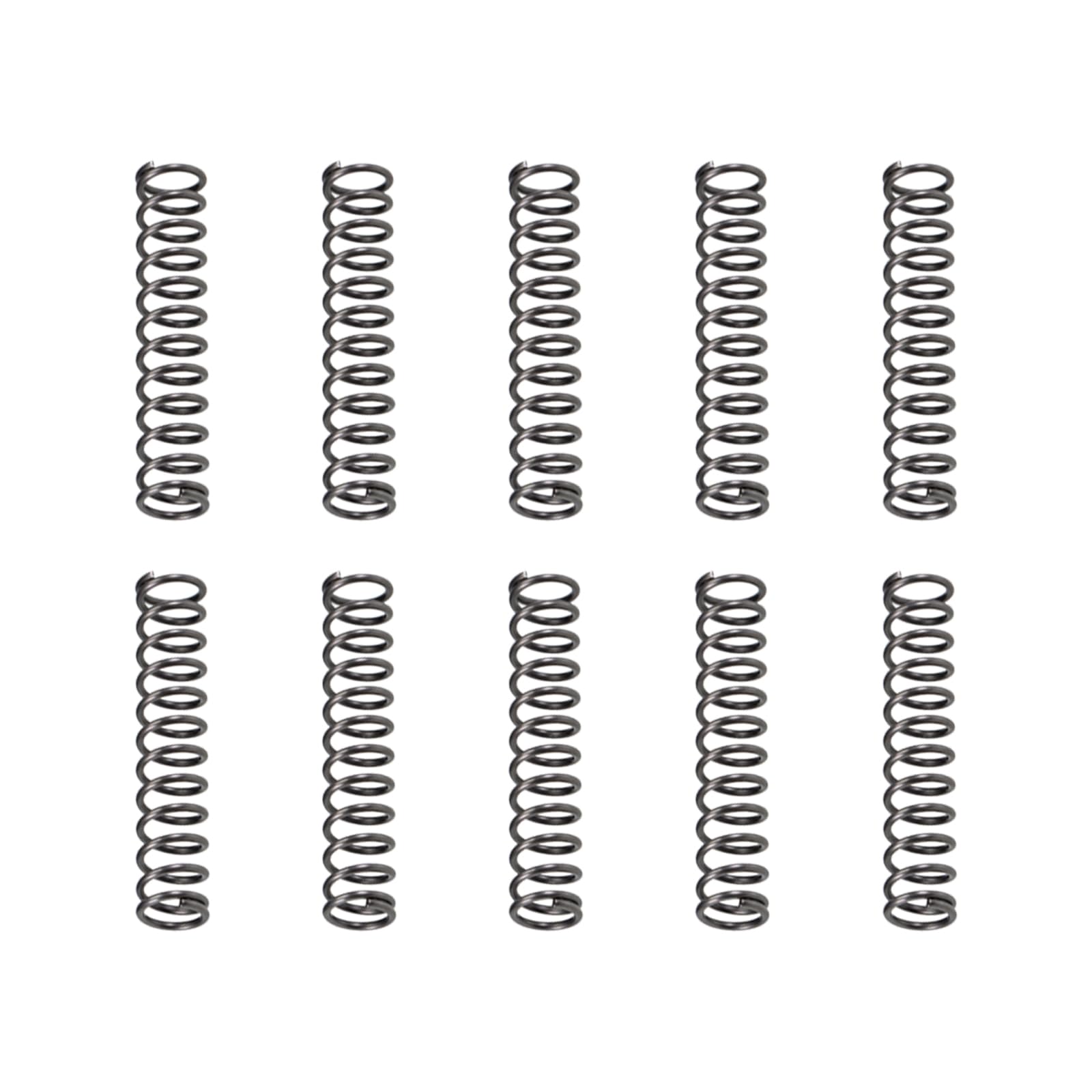 DTGN 1x8x40mm(DxODxL) Compression Spring - 10Pack - Good for Machinery - Spring Steel Extension Spring - Gray