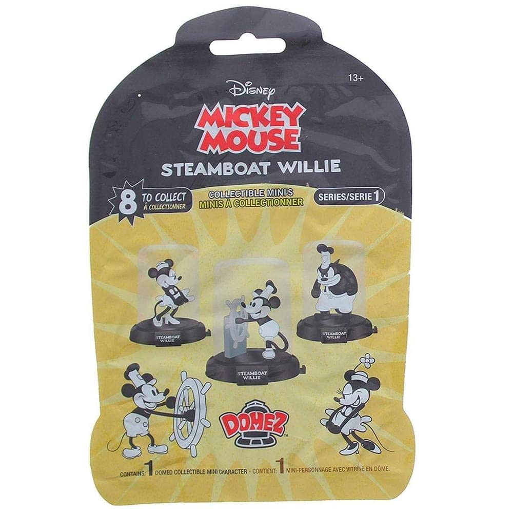 Disney Mickey Mouse Steamboat Willie Domez Blind Bag Collectible Minis - One Random