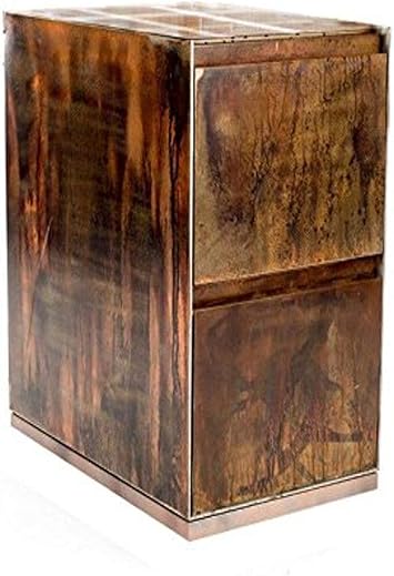 Amazon Com Urban9 5 Vintage 2 Drawer Open Top File Cabinet Brown Furniture Decor