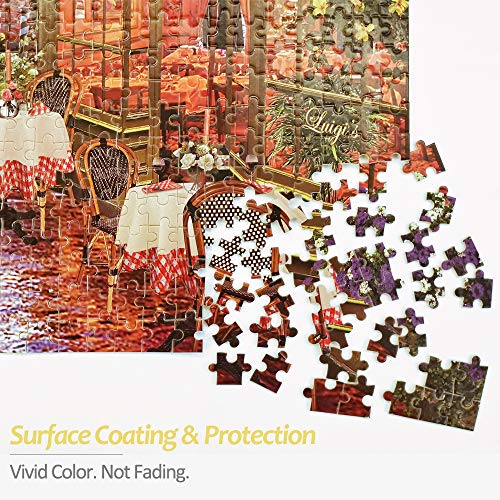 Wooden Puzzles for Adults 1000 Pieces, Oil Painting Stree Scenery Jigsaw Puzzles 1000 Pieces for Adults Teens, 19.7” x 27.6” – Thick Sturdy Pieces, Challenging Family Activity Game, Great Gift Idea
