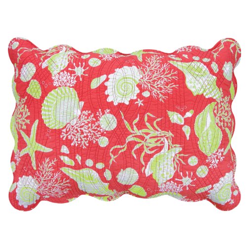 C&F Home 89174.2127 Coral Shells Standard Sham, 20-Inch by 26-Inch