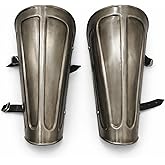 Medieval Knight Steel Arm Bracers | Adjustable Metal Vambraces for LARP, SCA & Reenactment | Battle-Ready Cosplay Arm Guards, Unisex Adult Armor with Leather Straps Warriors.