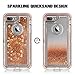 Dexnor iPhone 8 Plus Case, iPhone 7 Plus Case, Glitter 3D Bling Flowing Liquid Case 3 in 1 Shockproof TPU Silicone + PC Protective Defender Cover for iPhone 8 Plus/7 Plus/6S Plus/6 Plus - Light Brown