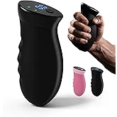 Hiyoga Digital Grip Strength Trainer, 0–440 lb Hand Gripper Strengthener with Real-Time Display (No Sound), 2 Modes: Test & Smart Vibration, Ergonomic Hand Grip & Forearm Strengthener, USB-C Rechargeable Hand Exerciser