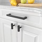 Amerdeco 10 Pack Matte Black Cabinet Pulls 6.25 Inch 160mm Hole Centers view 4