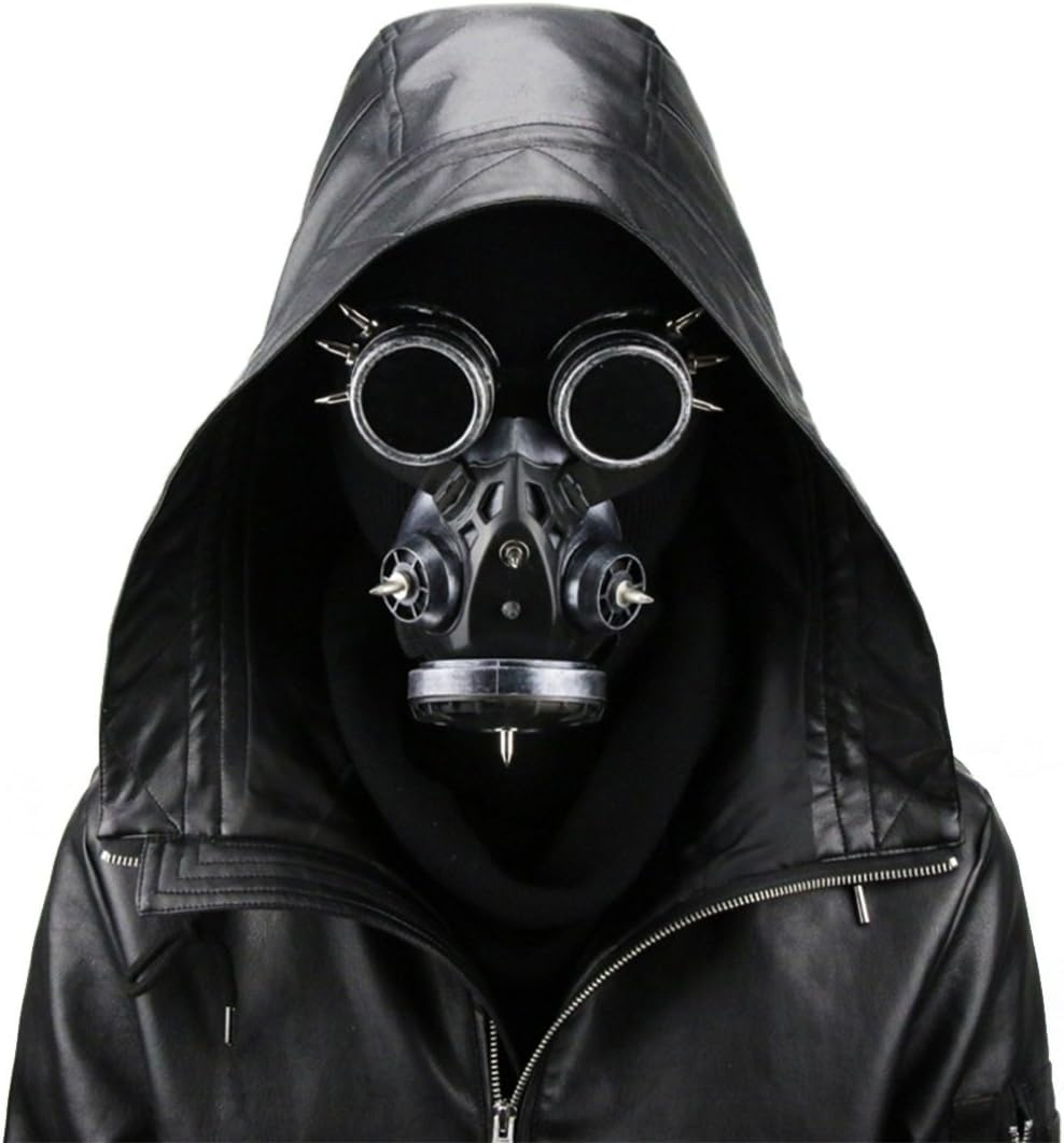 Hungrybubble Biohazard Steampunk Gas Mask Goggles Spikes Skeleton Warrior Death Mask Masquerade Cosplay Halloween Costume Props (Color : Style3)