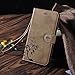 CORNMI Design for i5 Case, Premium Vintage Flip Wallet Leather Magnetic Closure Cover Skin for i5S with Card Slots, Cash Compartment and Wrist Strap(Light Brown)