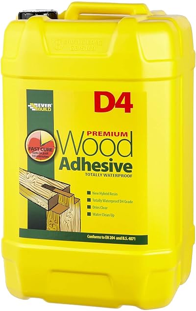 Everbuild D4 Premium Wood Adhesive White 25 Litre Industrial Grade