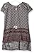 Beautees Girls' Big Border Print Hi/Lo Top
