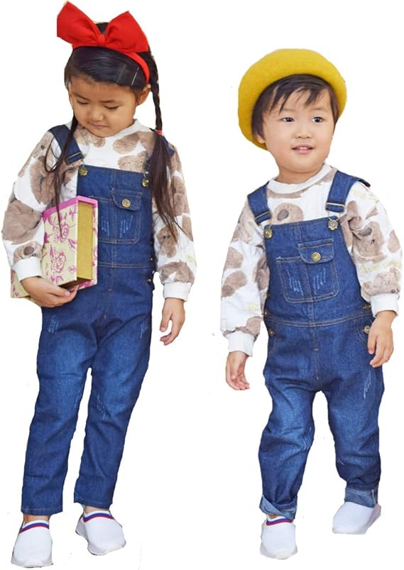 Amazon Co Jp 0468 Marchen Rose 子ども用 キッズ サロペット 女の子 男の子 デニムパンツ オーバーオール ジーンズ ロンパース 子供 オールインワン サスペンダー 男女兼用 80 90 100 110 1 130 140 服 ファッション小物