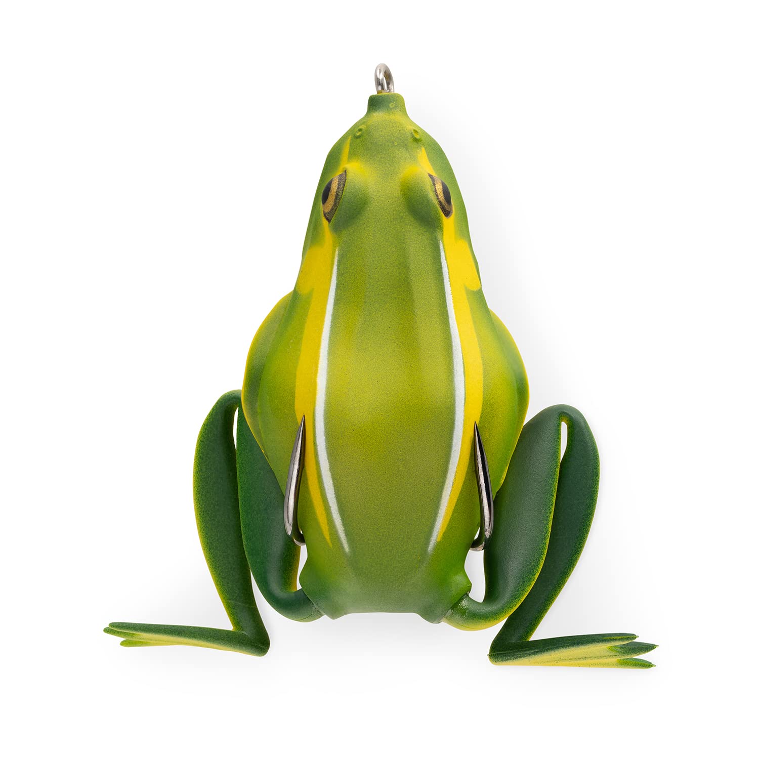 Lunkerhunt - Topwater Fishing Lures for Bass Trout Fishing | Combat Frog Lure for Big Fish | Award Winning Quality Hollow Body Frog Fishing Bait, Weedless Hooks (Color Jungle)