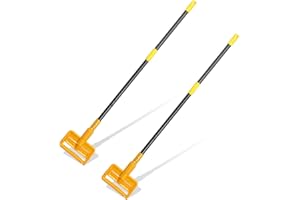 YeYeBest Mop Handle Commercial Heavy Duty - 60 inch Metal Commercial Mop Stick, Adjustable for Industrial & Household Floor Cleaning, 2Pack
