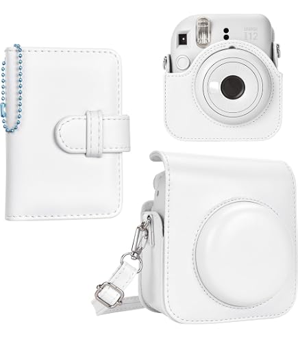 Custodia In Tela Per Fujifilm Instax Mini 11/12 – Con Taschino, Tracolla Regolabile E Coperchio Rimovibile