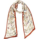 ANDANTINO 100% Silk Scarf for Women 59&rdquo;*6.3&rdquo; Long Shawls for Headscarf and Neck- Oblong Hair Wraps with Gift Packed