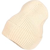 TZ Promise Men Women Plain Color Rib Knitted Beanie Winter Hat Warm Stretchable