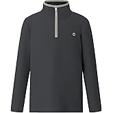 PATPAT Kids Heat-Retaining Sweatshirt, Cloud-Soft Smart-Thermal Quarter-Zip Sweater, Mock Neck Pullover with Thumb-hole Cuffs