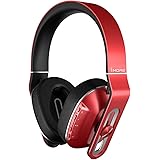 1MORE MK802 Bluetooth Wireless Over-Ear Headphones with Apple iOS and Android Compatible Microphone and Remote (Red)