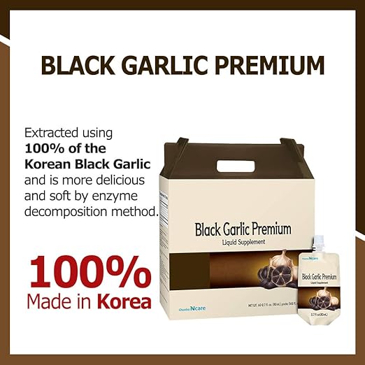 Amazon Com Chunho Food Black Garlic Premium Liquid Supplement Protects Helps Against Stress And Frequent Drinkers No Preservatives And Artificial Additives 60 Pack Grocery Gourmet Food