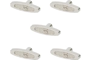 5 Pcs Music Box Winding Keys, 5mm (0.39") Silver T-Bar Winders Replacement for Wind-Up Jewelry Box, DIY Music Kit, Snow Globe