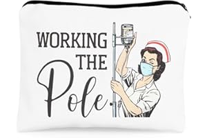 UAREHIBY Nurse Makeup Bag - Nurse Gifts, Nurse Zipper Bag Cosmetic Bag, Nursing Bags for Nurses, Nurse Accessories for Work, Nurse Gifts Bulk, Nurse Graduation Gift, Funny Appreciation Gift (Nurse A1)