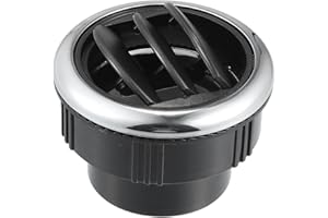 ACROPIX 87mm 75mm Black and Silver Tone AC Air Condition Vent Outlet Universal for RV Bus Boat Yacht Caravan - Pack of 1