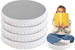 Kishome Round Floor Pillow for Kids, Circle Floor Pillows Set of 4 Big Floor Pillows for Children Classroom 15 Inch, Large Cute Seat Cushion Reading Nook Preschool Playroom Nursery Canopy