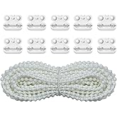 Rhixidenc 10 Meters (10.94 Yards) Roller Blind Bead Chain Cord with 10 PCS Connectors Roman Venetian Honeycomb Vertical Shade Blind Cord for Replacement Parts White (White-)