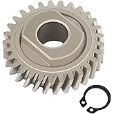 W11086780 WP9706529 Replacement Worm Gear Parts for KitchenAid Stand Mixer, 9706529 with 9703680 Circlip 5 & 6 QT