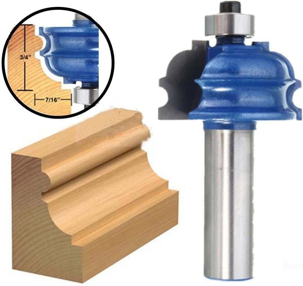 Mark8shop 1/2 Inch Shank Rail And Stile Router Bit Woodworking Chisel Cutter
