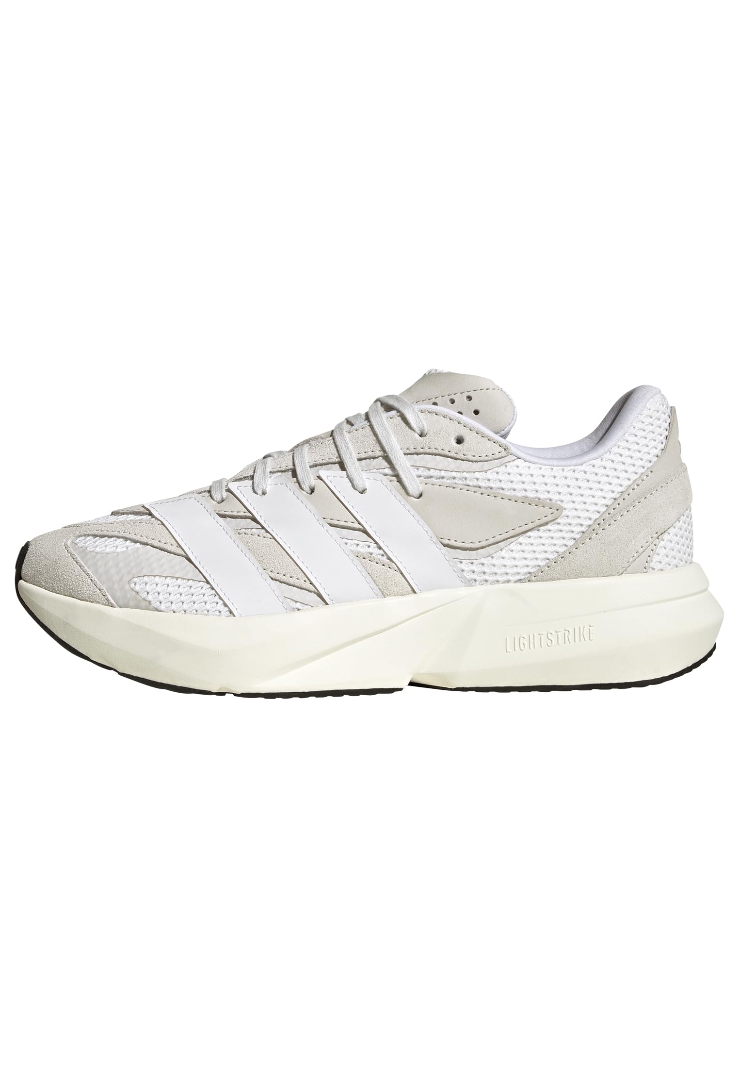 Adidas Mens Lightstride Sportswear, Crystal White/White/Grey, 4